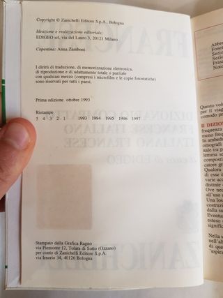 DIZIONARIO COMPATTO ITA FRA ZANICHELLI