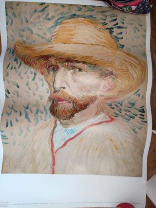 "Autoritratto con cappello di paglia", Van Gogh
