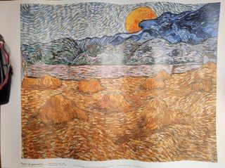 "Paesaggio con covoni e luna nascente", Van Gogh