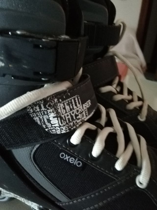 Patines tres en linea y bolsa para transportar