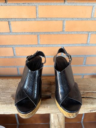Sandalias/zuecos tacón ancho