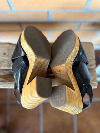 Sandalias/zuecos tacón ancho