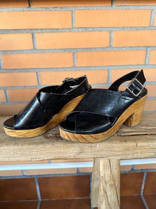 Sandalias/zuecos tacón ancho