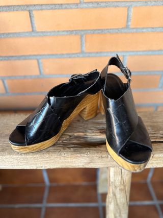 Sandalias/zuecos tacón ancho