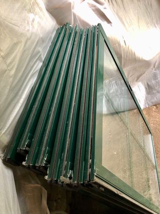 Ventanas aluminio verde (sin marcos)