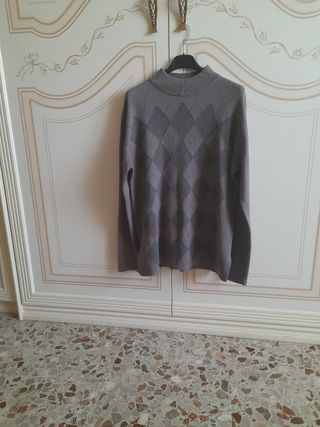 Maglione donna a rombi con perline , XL