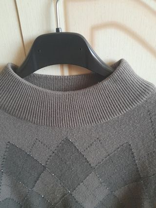 Maglione donna a rombi con perline , XL