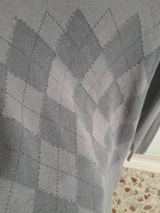 Maglione donna a rombi con perline , XL