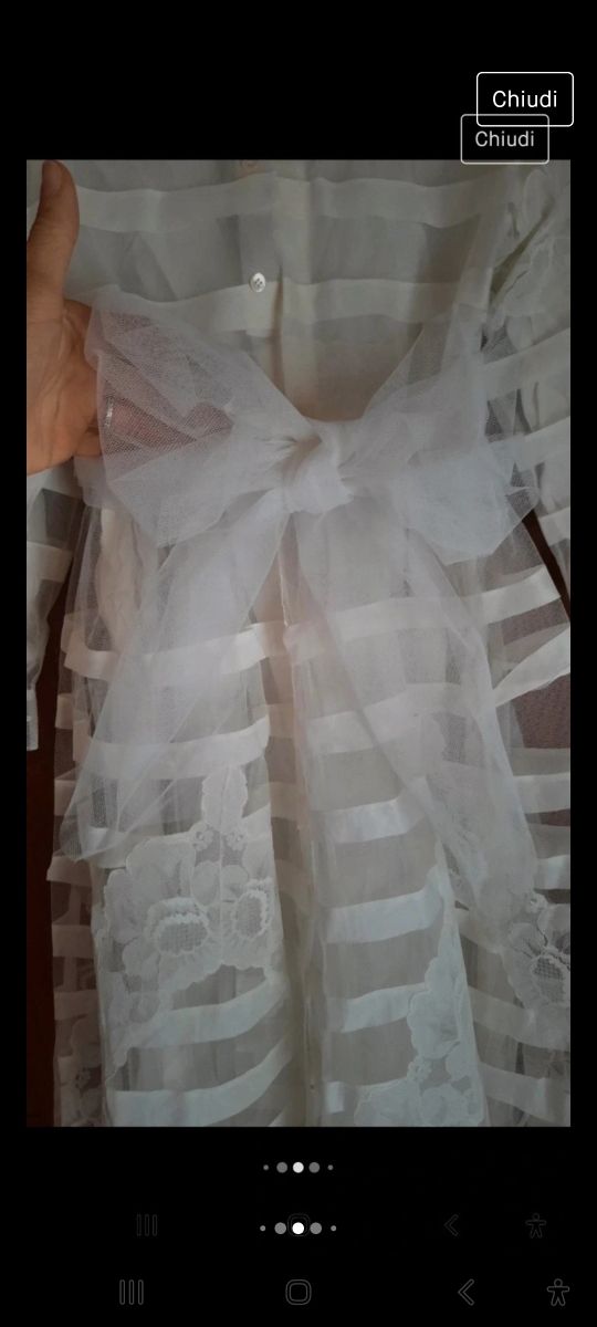 Abito da comunione con cuffietta