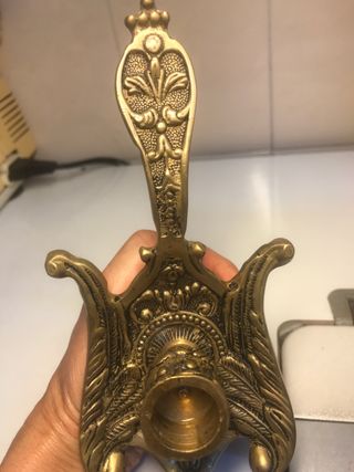 Porta Velas bronze Dragou/ Fenix/ Vintage