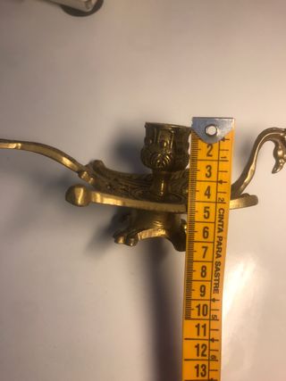 Porta Velas bronze Dragou/ Fenix/ Vintage