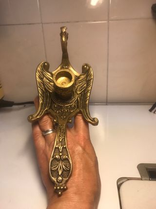 Porta Velas bronze Dragou/ Fenix/ Vintage