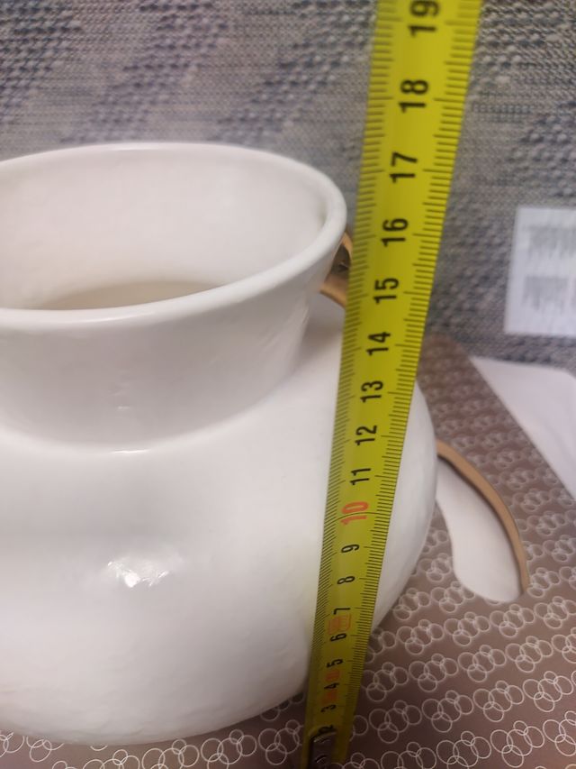 Jarrón original -blanco nacar Nuevo. Precio Regalo