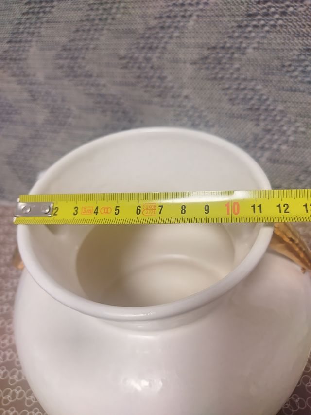 Jarrón original -blanco nacar Nuevo. Precio Regalo