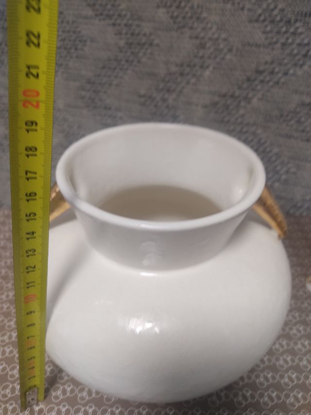 Jarrón original -blanco nacar Nuevo. Precio Regalo