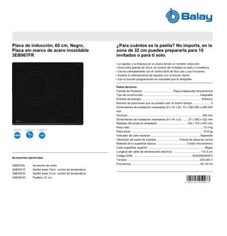 PLACA INDUCCIÓN BALAY. Precio negociable.