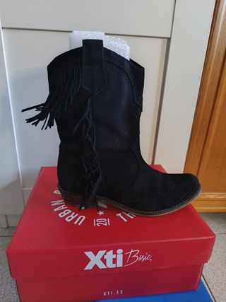 Botín negro cowboy talla 39