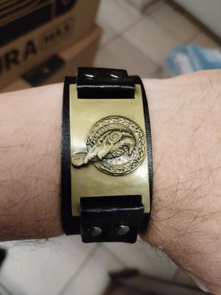 Bracciale pee fibia Dorata corvo di Odino