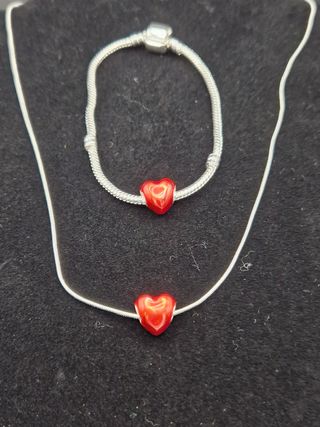 Conjunto de Collar y Cadena de plata