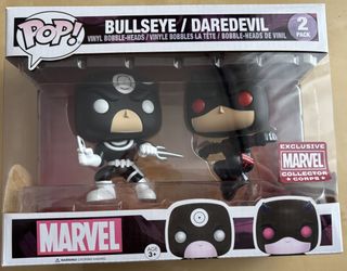 Pack funko, BULLSEYE / DAREDEVIL + accesorios