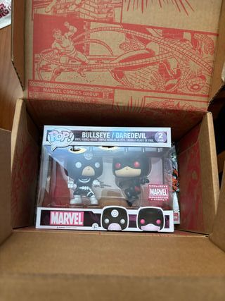 Pack funko, BULLSEYE / DAREDEVIL + accesorios