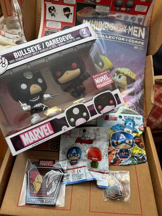 Pack funko, BULLSEYE / DAREDEVIL + accesorios