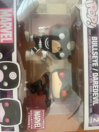 Pack funko, BULLSEYE / DAREDEVIL + accesorios