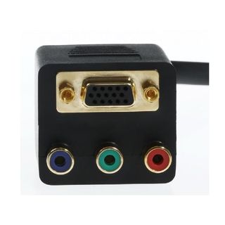 ✅CABLE ADAPTADOR VGA MACHO A VGA + 3 RCA HEMBRA