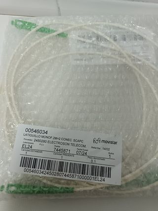 Cable de Fibra óptica.