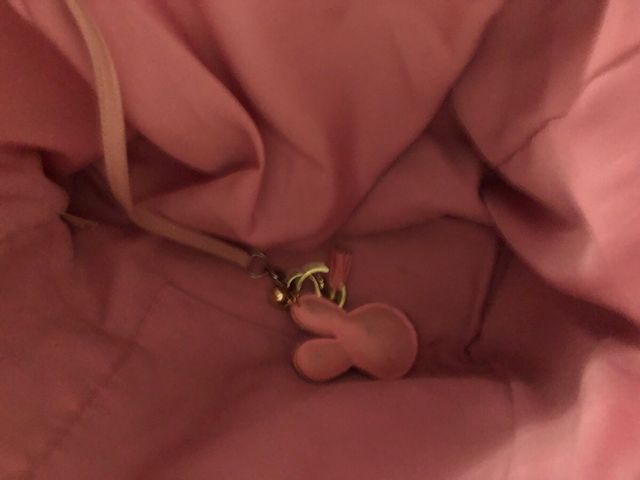 Borsa a mano rosa in tessuto