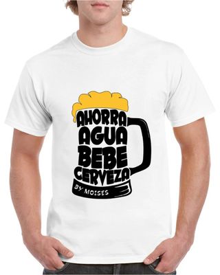 Camiseta Ahorra agua BEBE CERVEZA (personalizada)
