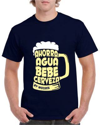 Camiseta Ahorra agua BEBE CERVEZA (personalizada)