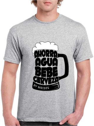 Camiseta Ahorra agua BEBE CERVEZA (personalizada)