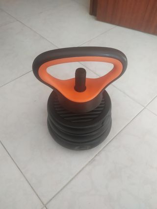 Barra de pesas y discos