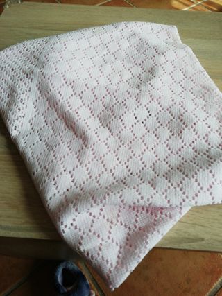 Toquilla verano rosa bebé