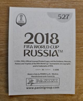 Cromo Hazard. Mundial Rusia 2018. Panini
