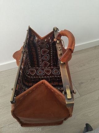 Maleta de piel antigua hecha a mano