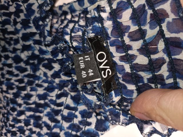 Canottiera in fantasia con trasparenza