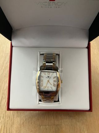 RELOJ VICEROY CABALLERO PLATEADO Y DORADO NUEVO