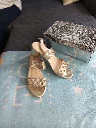 Zapatos dorados para ocasiones especiale