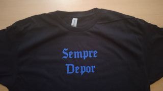 Camiseta RCD Sempre Dépor, negra nueva.
