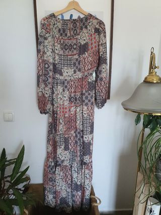 Maxi vestido boho.