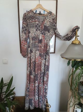 Maxi vestido boho.