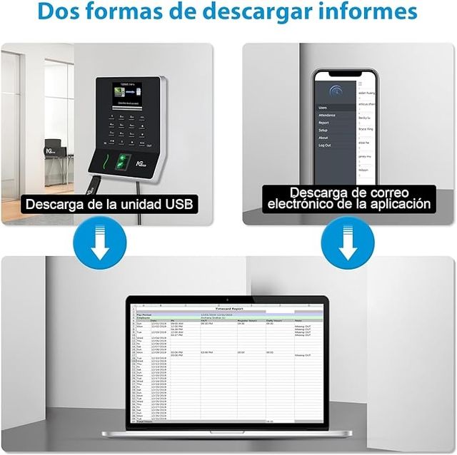 NGTeco Máquina de Asistencia para Empleados de Peq