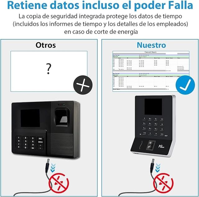 NGTeco Máquina de Asistencia para Empleados de Peq
