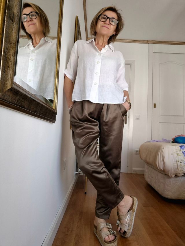 Pantalón Verde caqui, de Raso