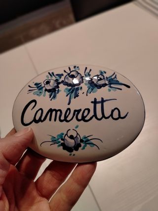 Targhetta cameretta in ceramica vietrese