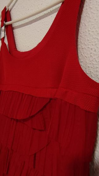 Vestido . Rojo. Adolfo Domínguez. Talla S