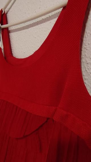 Vestido . Rojo. Adolfo Domínguez. Talla S
