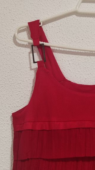Vestido . Rojo. Adolfo Domínguez. Talla S